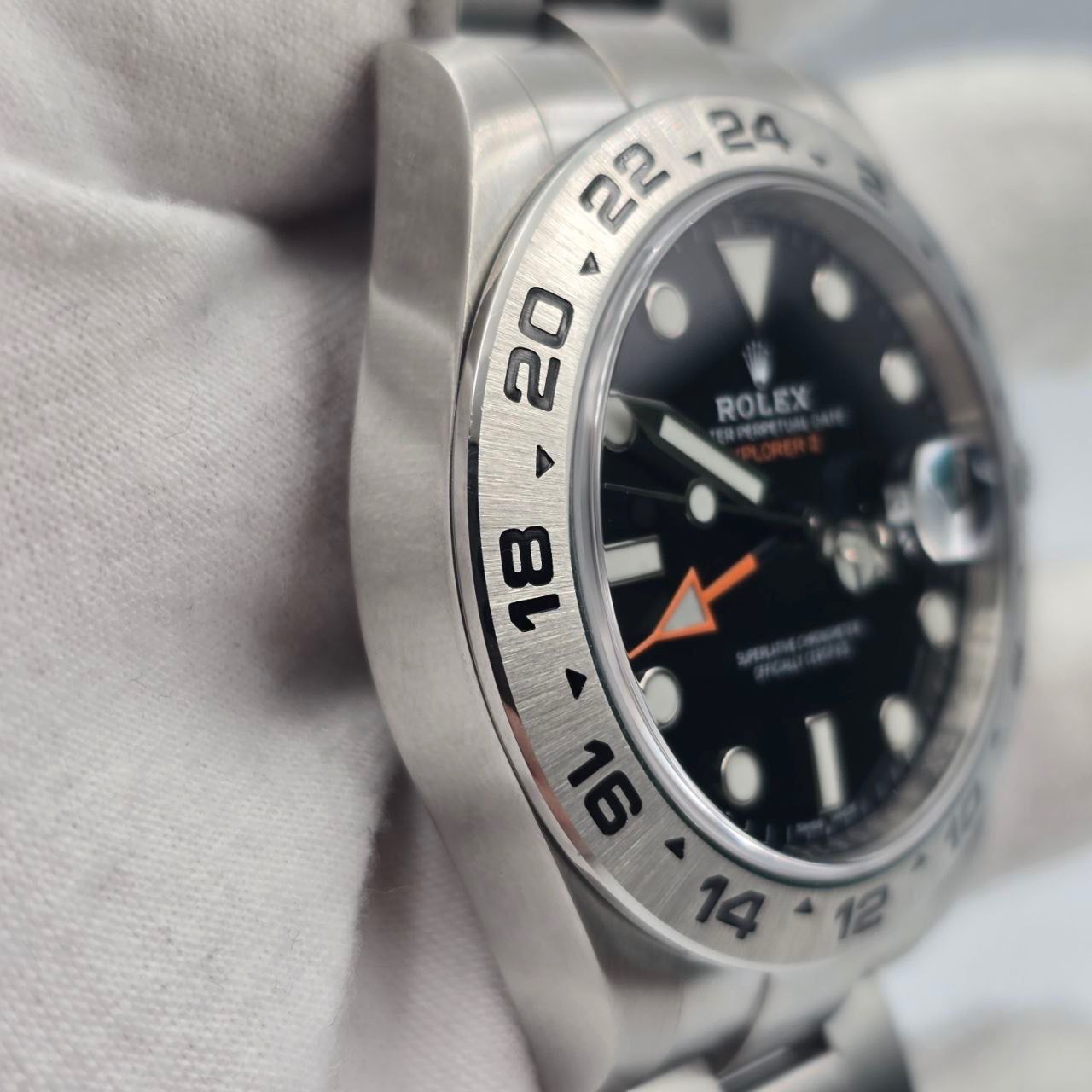 2019 FULL SET Rolex Explorer II Black Dial Orange Hand Stainless Steel 42mm 216570