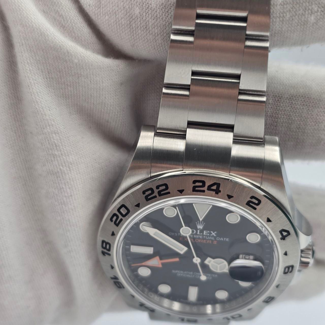 2019 FULL SET Rolex Explorer II Black Dial Orange Hand Stainless Steel 42mm 216570