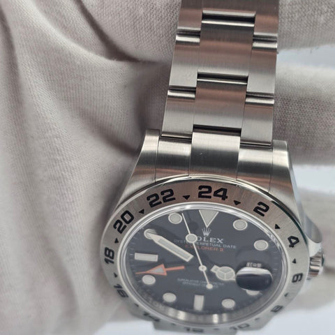 2019 FULL SET Rolex Explorer II Black Dial Orange Hand Stainless Steel 42mm 216570