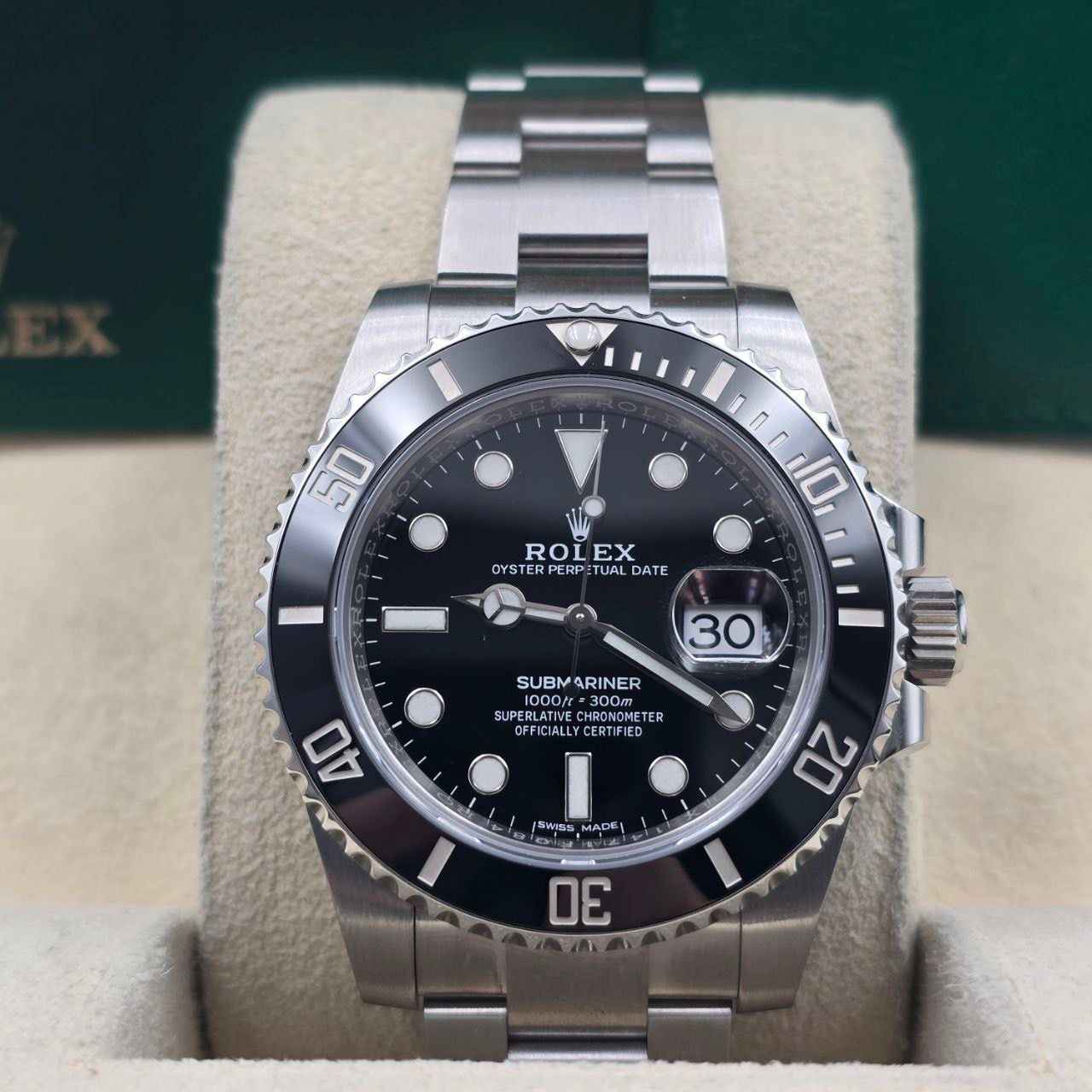 2020 FULL SET Rolex Submariner Date Black Dial Ceramic Steel Oyster 40mm 116610LN