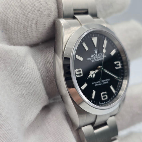 2025 FULL SET Rolex Explorer Black Dial Stainless Steel 36mm 124270