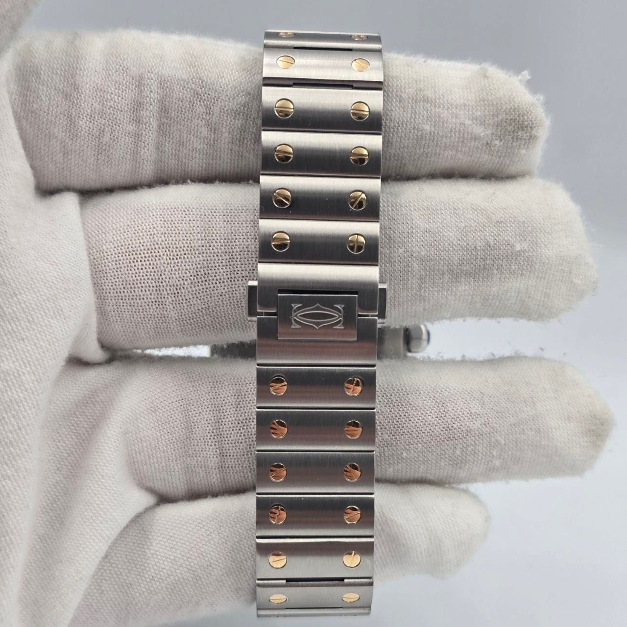 2023 FULL SET Cartier Santos De Cartier Two Tone White Dial Medium 35mm W2SA0016