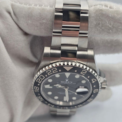 2013 FULL SET Rolex GMT-Master II Green Arrow Steel Ceramic 40mm 116710LN