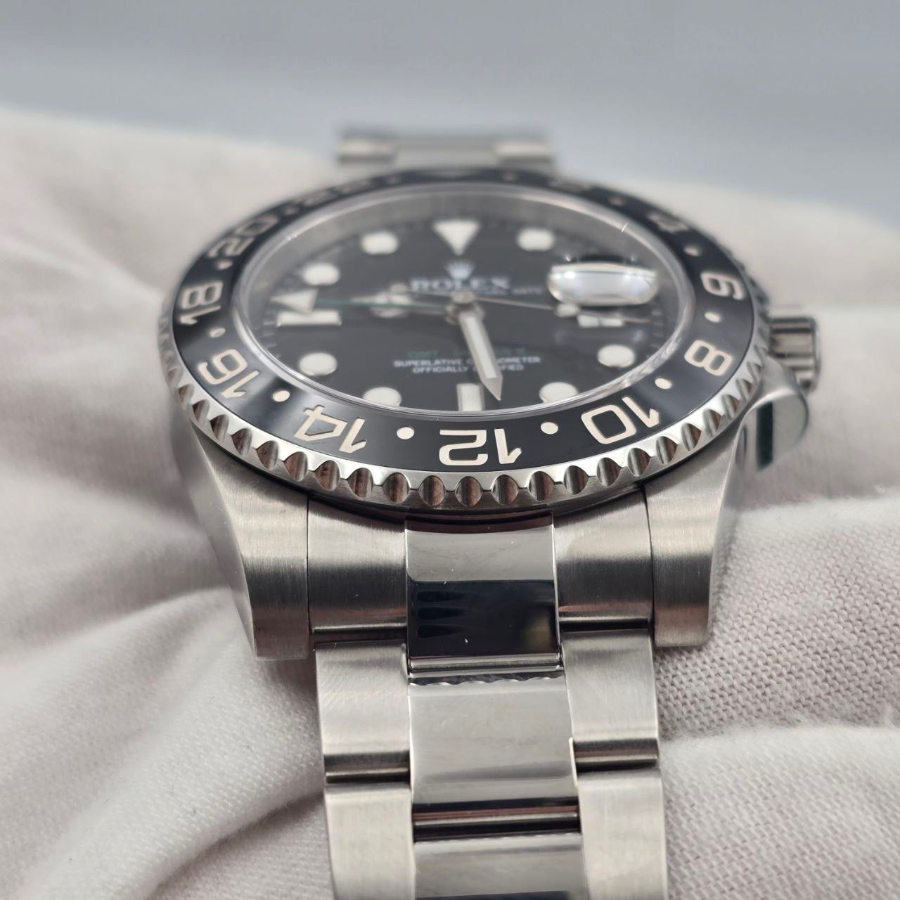 2013 FULL SET Rolex GMT-Master II Green Arrow Steel Ceramic 40mm 116710LN