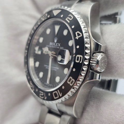 2013 FULL SET Rolex GMT-Master II Green Arrow Steel Ceramic 40mm 116710LN