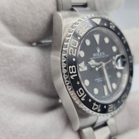 2013 FULL SET Rolex GMT-Master II Green Arrow Steel Ceramic 40mm 116710LN