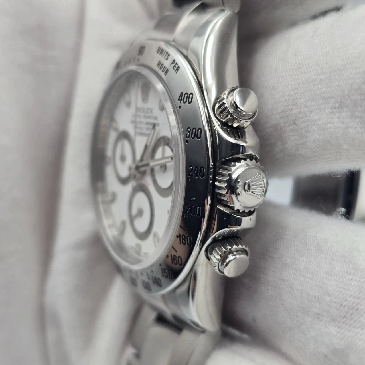 2011 PAPERS Rolex Cosmograph Daytona 116520 White APH Fat Buckle Steel 40mm BOX