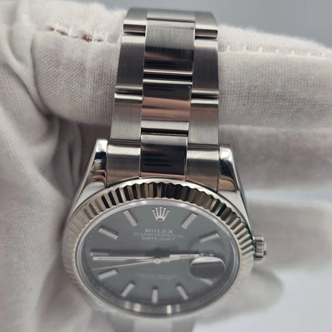 2021 PAPERS Rolex Datejust 41mm 126334 Steel Oyster Rhodium Gray BOX + 2025 RSC