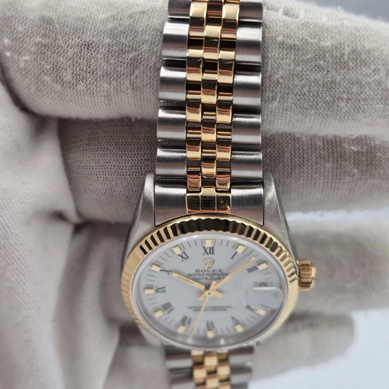 Rolex Datejust Midsize 68273 White Roman 5