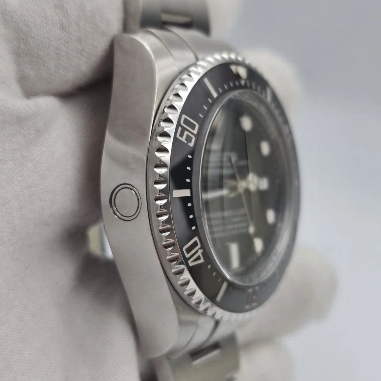 2012 PAPERS Rolex Sea-Dweller Deepsea 44mm Black Ceramic Steel Dive Watch 116660