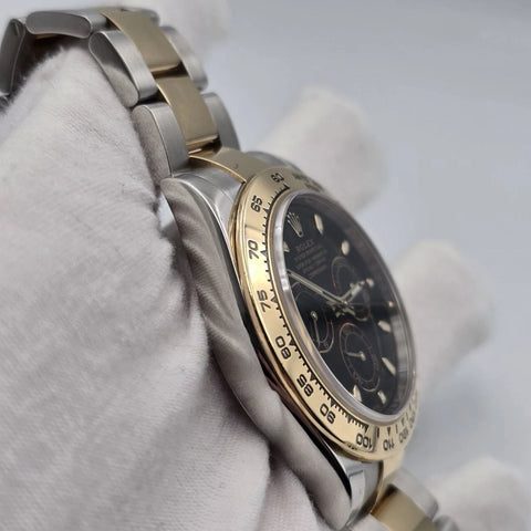 2019 PAPERS Rolex Daytona Black Dial 18K Yellow Gold Steel 116503 BOX
