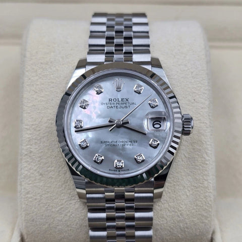 NEW 2026 Rolex Datejust 31mm Steel White Mother of Pearl Jubilee 278274