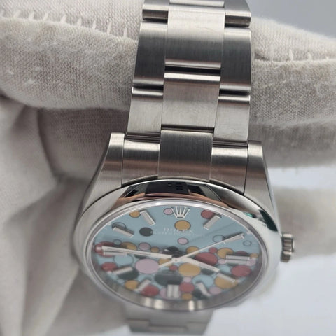 2024 PAPERS Rolex Oyster Perpetual 41mm Celebration Dial Steel 124300 BOX
