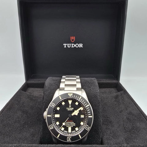 2025 PAPERS Tudor Pelagos LHD Black Dial Titanium 25610TNL Watch 42mm BOX