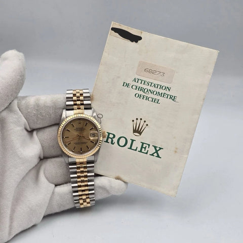 Rolex Datejust Midsize 68273 Champagne Dial