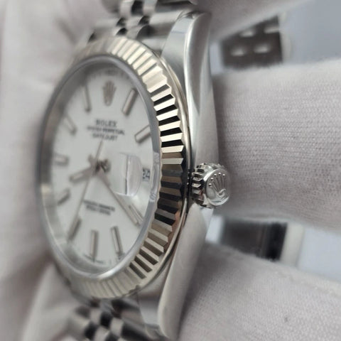 2026 PAPERS Rolex Datejust 41mm Steel Jubilee White Stick Dial 126334 BOX
