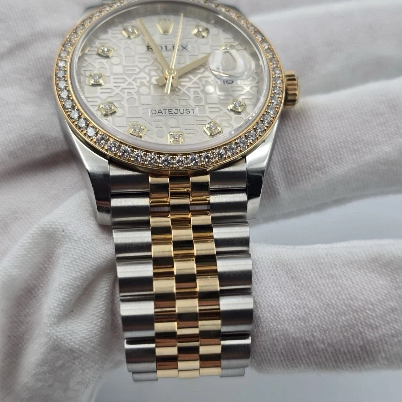2020 Rolex Datejust 36mm Diamond Bezel Silver Computer Diamond Dial 126283RBR