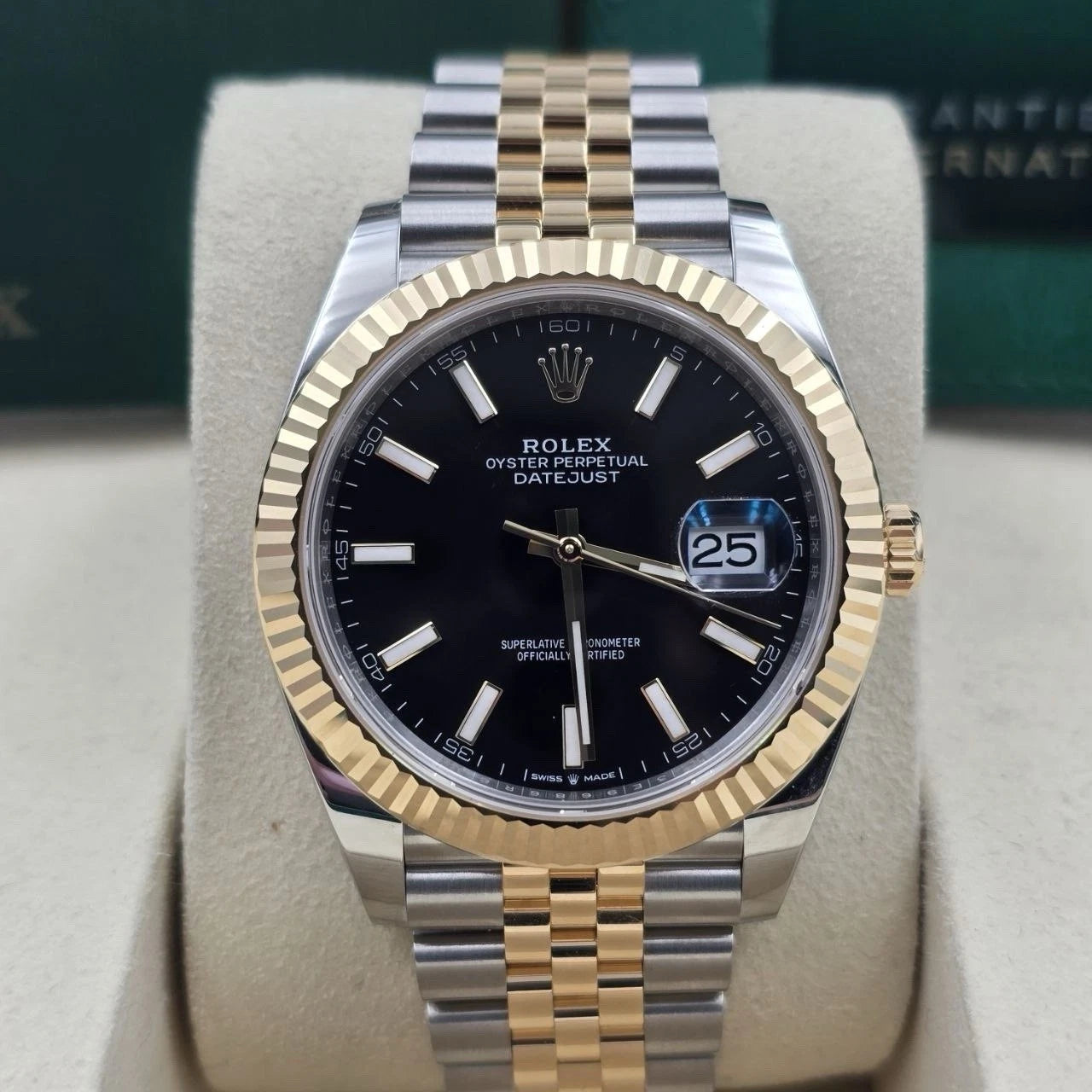 Rolex Datejust 126333 Two Tone Black Dial Jubilee