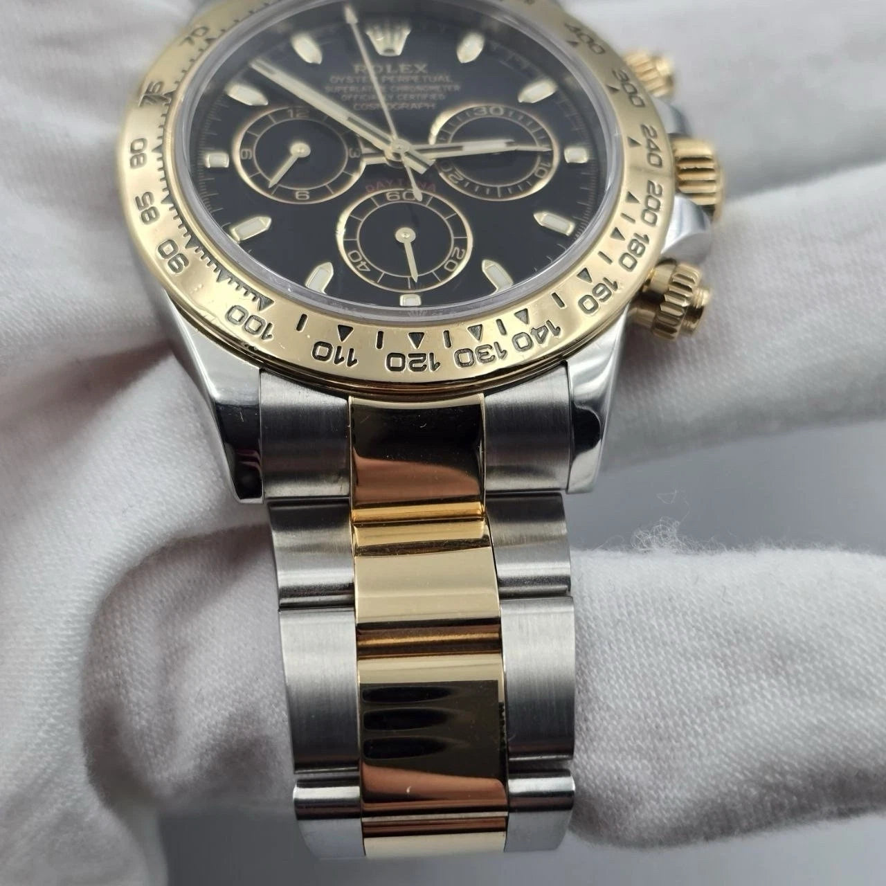 2019 PAPERS Rolex Daytona Black Dial 18K Yellow Gold Steel 116503 BOX