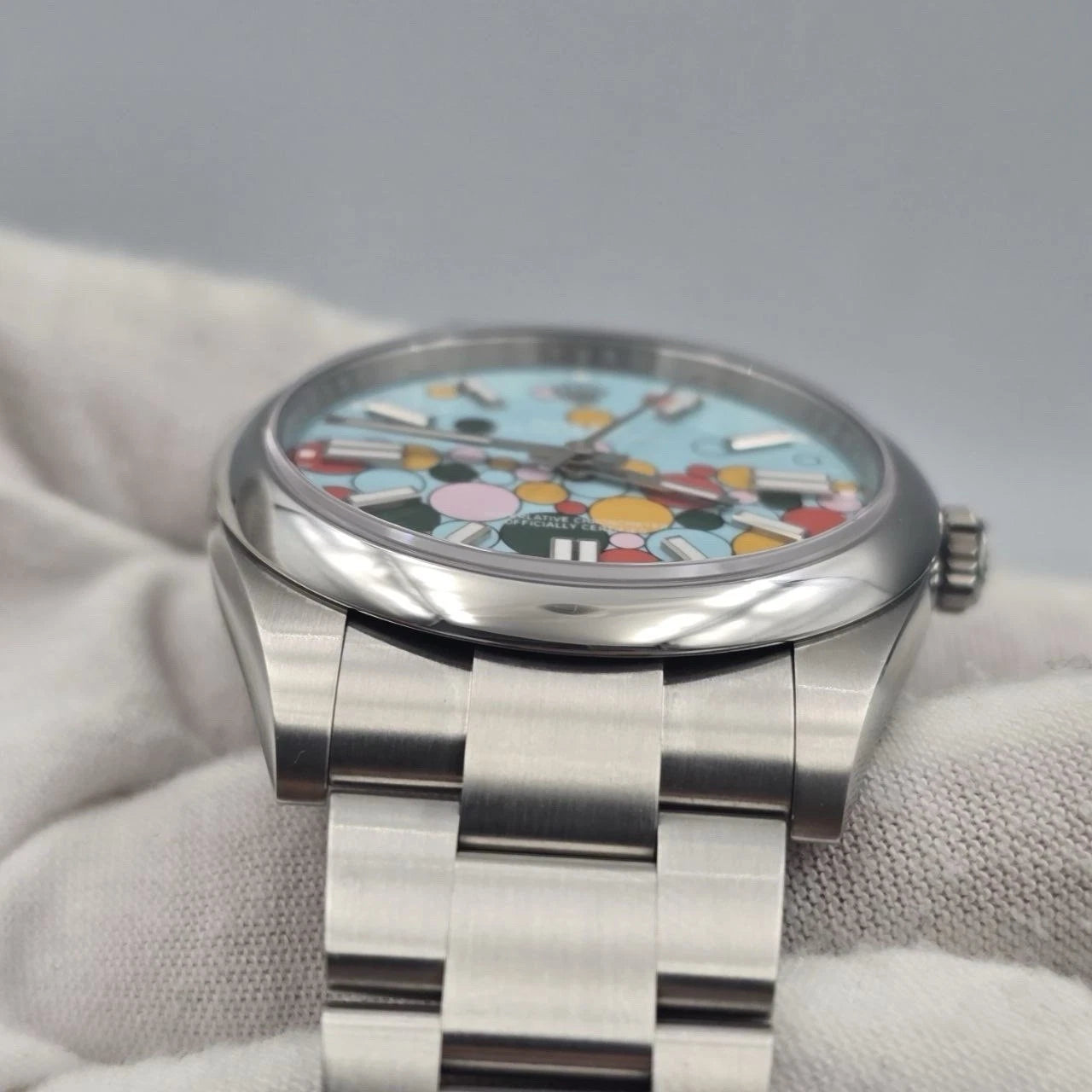 2024 PAPERS Rolex Oyster Perpetual 41mm Celebration Dial Steel 124300 BOX