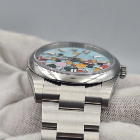 2024 PAPERS Rolex Oyster Perpetual 41mm Celebration Dial Steel 124300 BOX