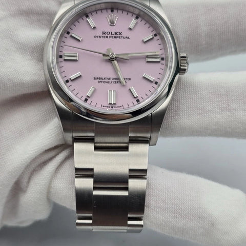 2026 NEW Rolex Oyster Perpetual Steel 36mm Candy Pink Dial 126000 UNWORN