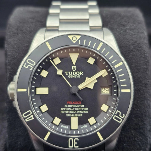 2025 PAPERS Tudor Pelagos LHD Black Dial Titanium 25610TNL Watch 42mm BOX