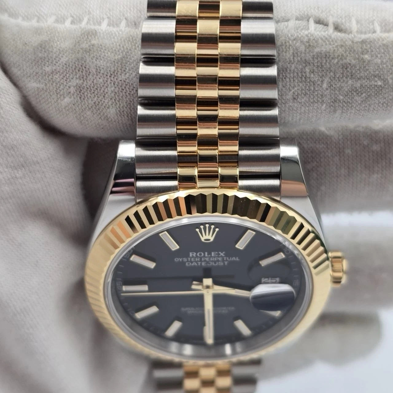 Rolex Datejust 126333 Two Tone Black Dial Jubilee
