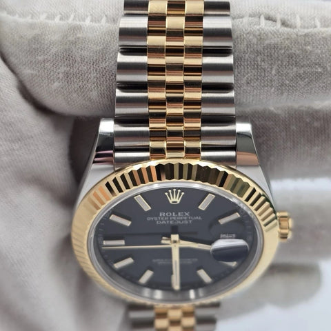 Rolex Datejust 126333 Two Tone Black Dial Jubilee