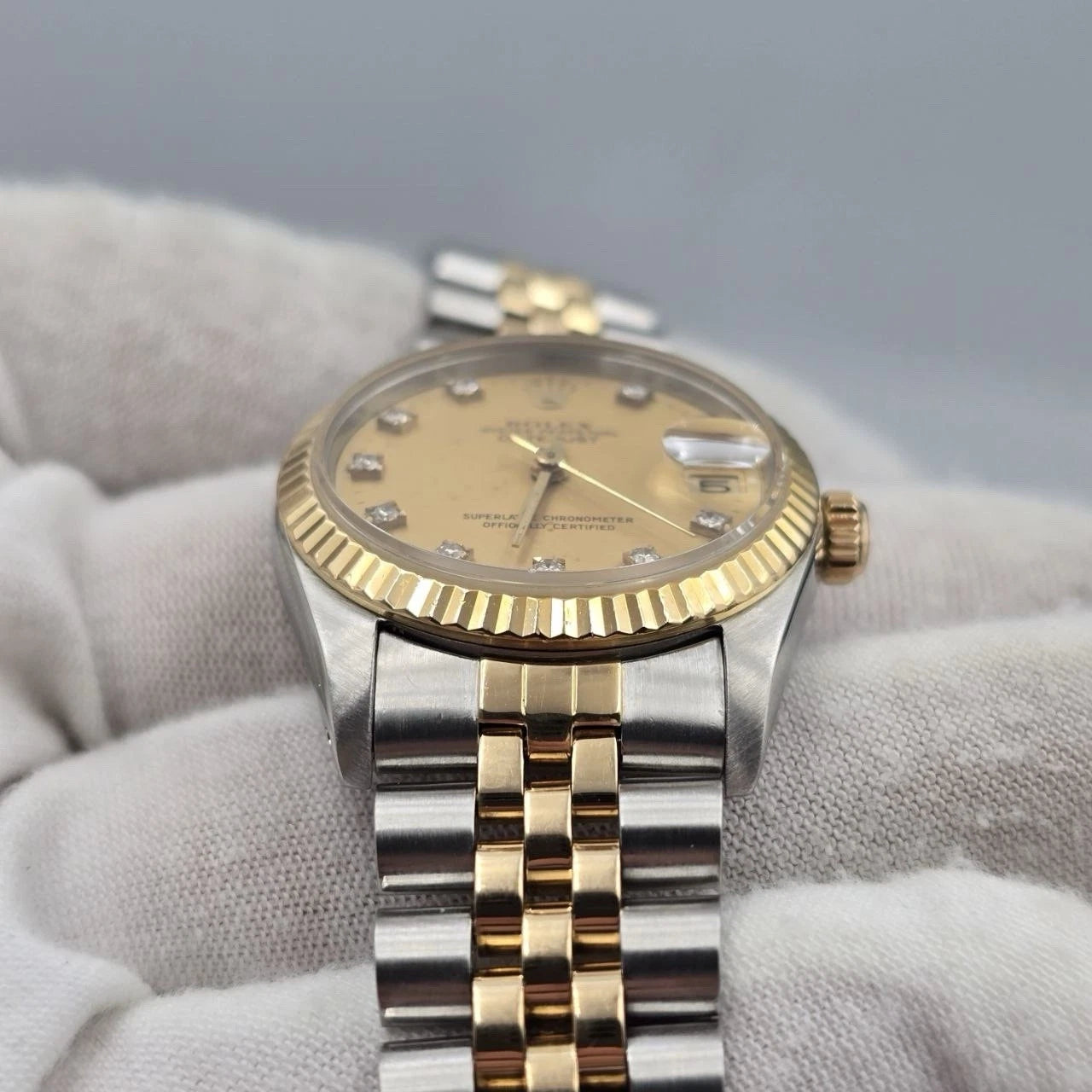 Rolex Datejust Midsize 68273 Champagne Diamond 4