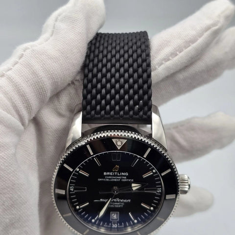 PAPERS Breitling Super Ocean Heritage B20 Black Dial Rubber 46mm AB2020 BOX