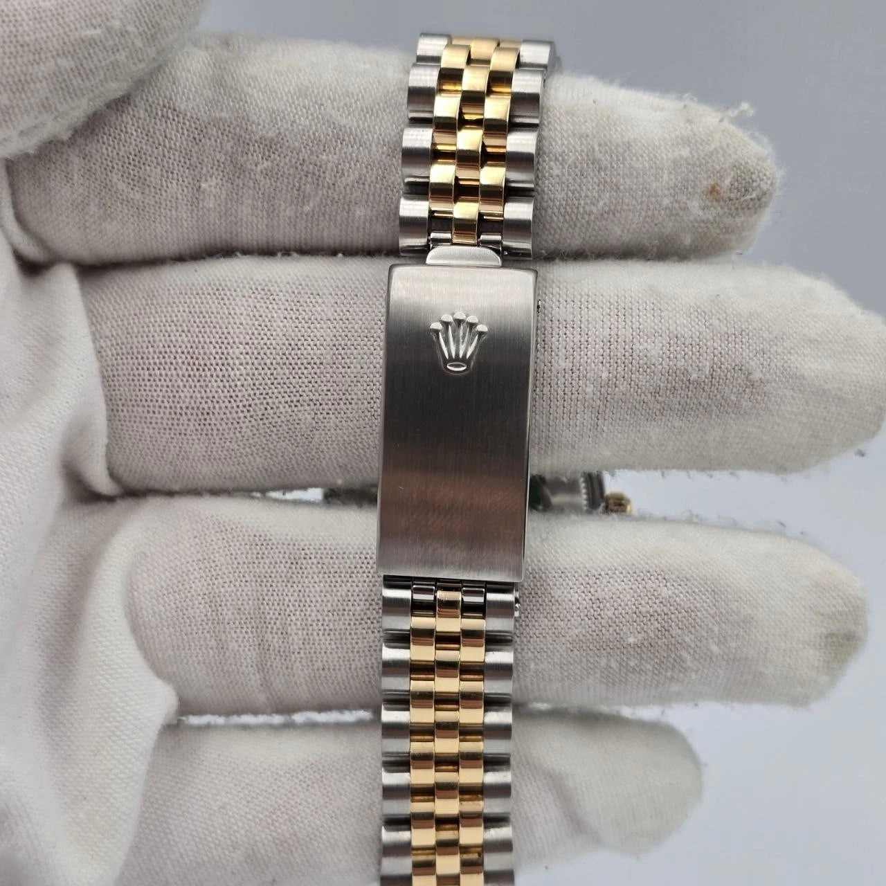 PAPERS Rolex Datejust Midsize Champagne Tapestry Dial Two-Tone 31mm 68273 Watch