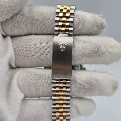 PAPERS Rolex Datejust Midsize Champagne Tapestry Dial Two-Tone 31mm 68273 Watch
