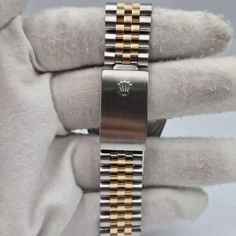 Rolex Datejust 36mm Blue Stick Dial Two Tone 18K Yellow Gold Jubilee 16233