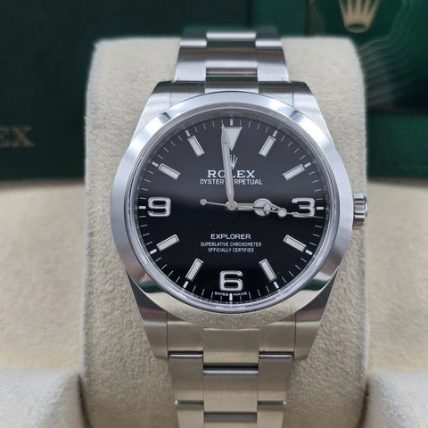 Rolex Explorer I 214270 Black Stainless Steel MK2 39mm Watch