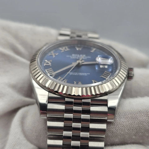 2020 PAPERS Rolex Datejust 41mm 126334 Steel Jubilee Roman Blue Dial BOX