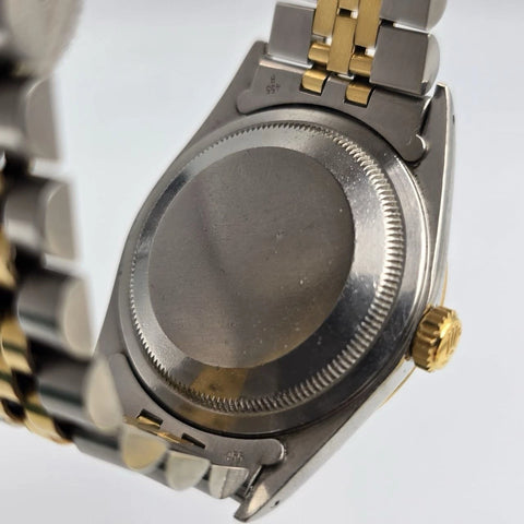 Rolex Datejust 36mm Champagne Diamond Dial 18K Yellow Gold Two Tone Watch 16233