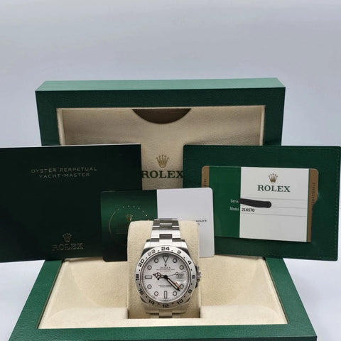 2024 RSC Rolex Explorer II 216570 Steel White 42mm Men’s Watch 2020 Box + Papers
