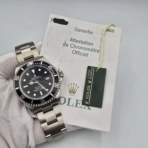 MINT PAPERS 2006 Rolex Sea-Dweller 16600 Stainless Steel Black Dial 40MM Watch