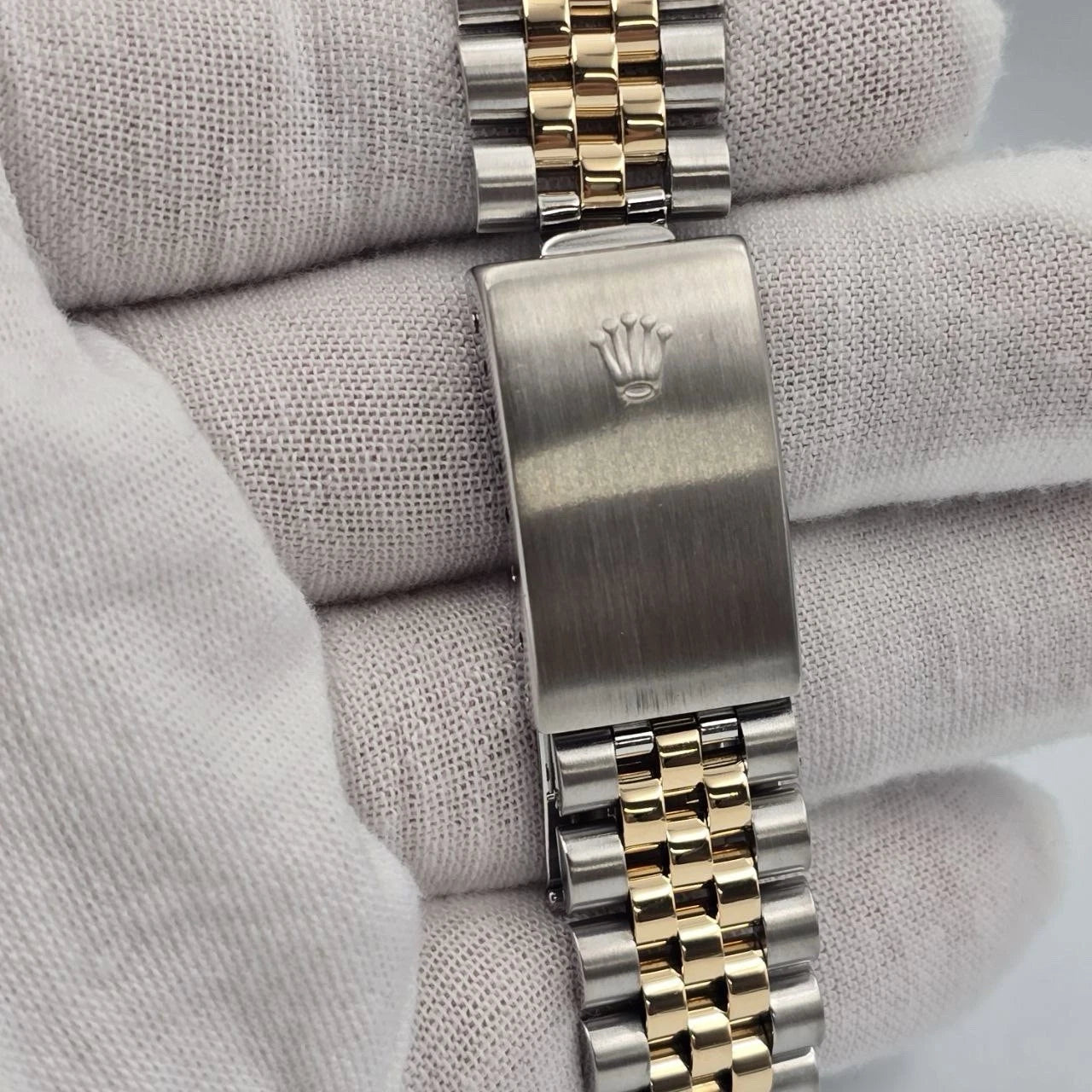 Rolex Datejust 36mm Silver Computer Diamond Dial Two Tone Jubilee 18K 16233