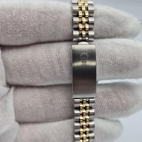 Rolex Oyster Perpetual 24mm Factory SILVER Dial TT Gold Steel Jubilee 67193