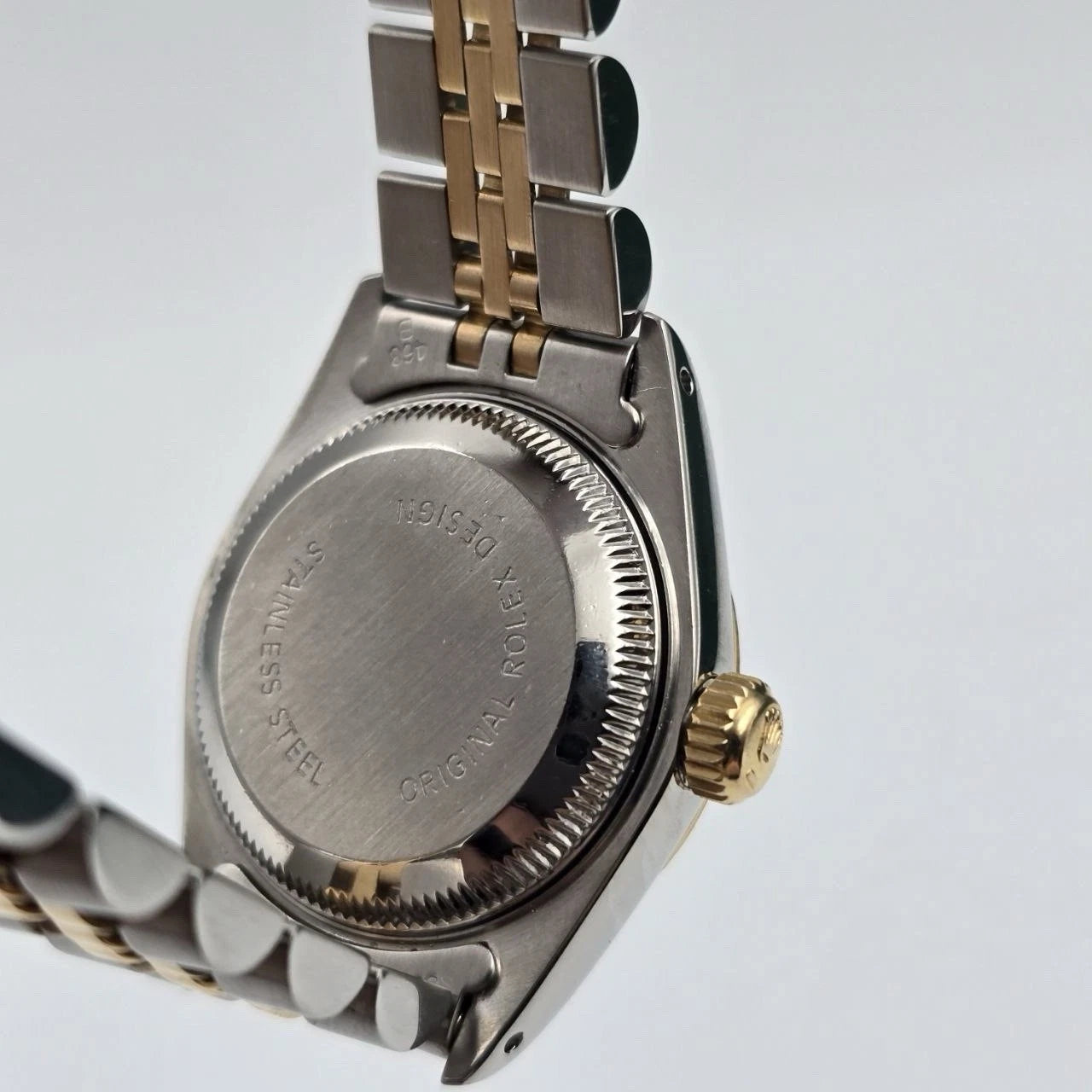 Rolex Lady Datejust 26mm Yellow Gold Steel Factory Champagne Diamond Dial 69173