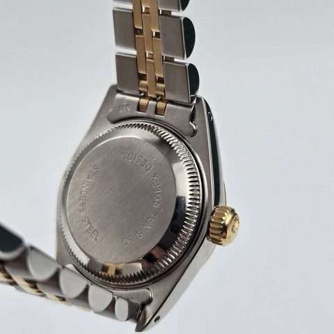 Rolex Lady Datejust 26mm Yellow Gold Steel Factory Champagne Diamond Dial 69173