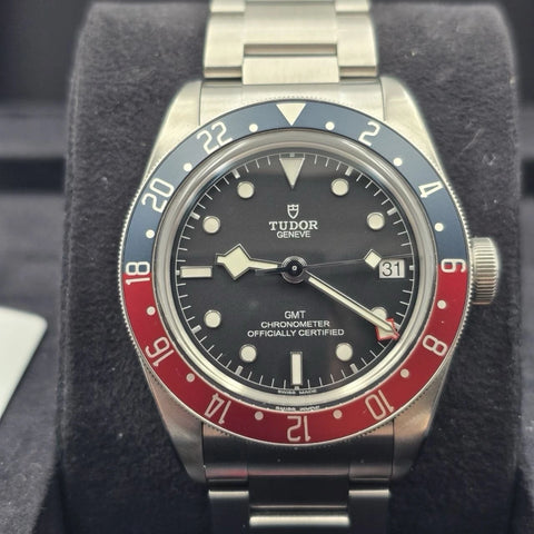 2023 PAPERS Tudor Black Bay GMT Pepsi Steel Red Blue Black 41mm 79830RB BOX