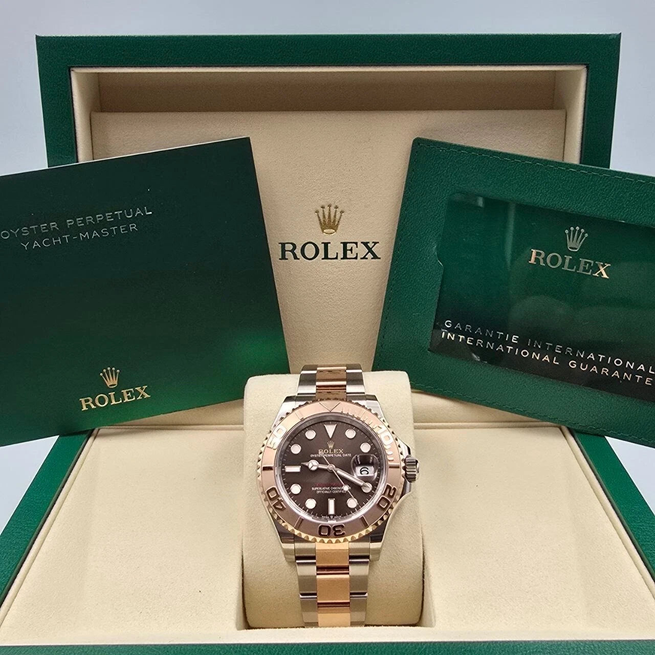 2025 NEW Rolex Yacht-Master Two Tone Rose Gold 40mm Chocolate Dial 126621 UNWORN