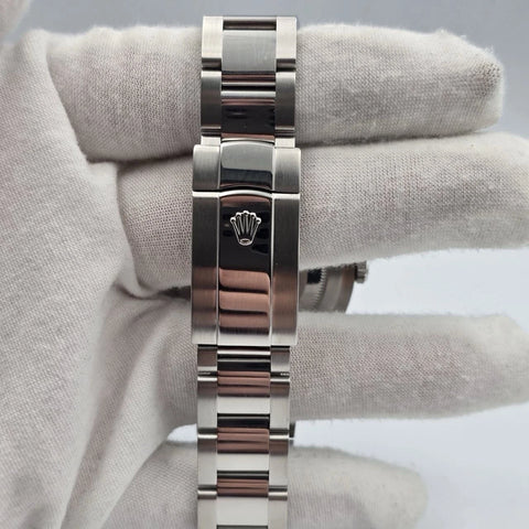 2014 PAPERS Rolex Datejust II 116334 Steel 18k White Gold Blue Dial 41mm Watch