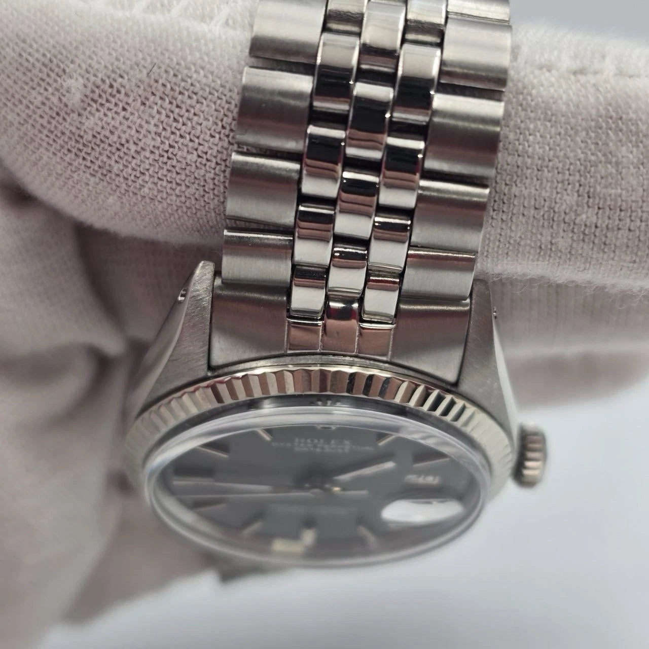 Rolex Datejust 1601 Stainless Steel Factory Grey Dial Jubilee 36mm Watch