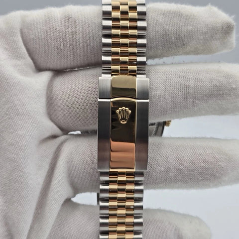 PAPERS 2022 Rolex Datejust 36mm Wimbledon Yellow Gold Fluted Jubilee 126233 BOX