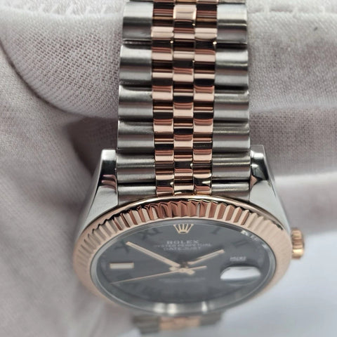 PAPERS 2022 Rolex Datejust 41mm 126331 Two-Tone Jubilee Wimbledon Dial BOX