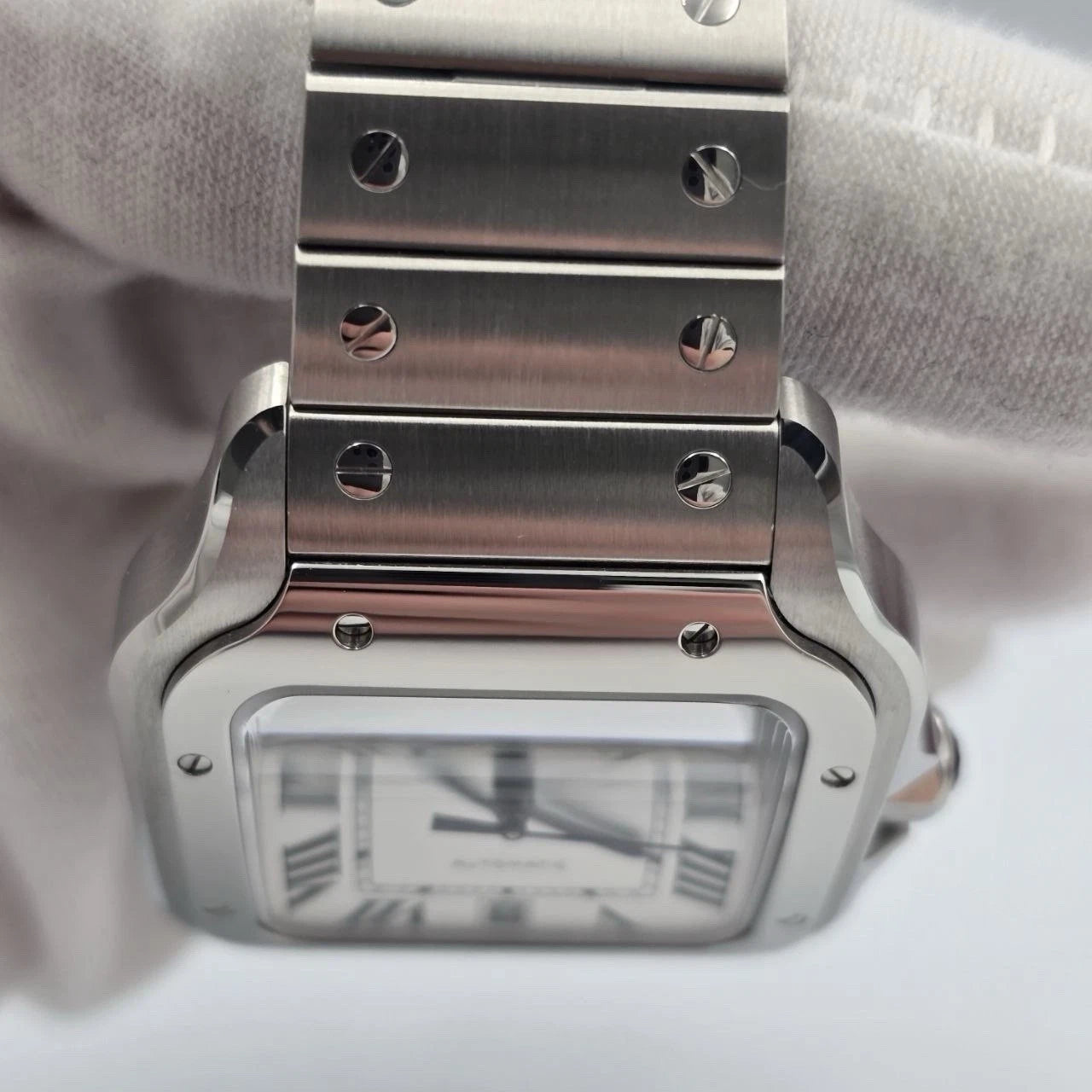 NEW 2026 Cartier Santos de Cartier Stainless Steel Large White Dial WSSA0018